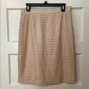 Tan Knee-Length Pencil Skirt for Work
